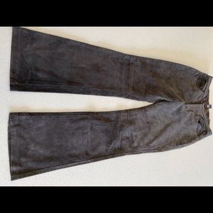 LIMITED Dark Chocolate Brown Suede Leather Pants